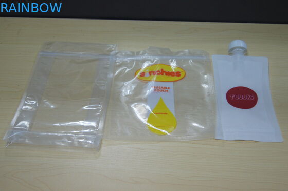 인쇄된 Resealable 음식 급료는 지플락 유아식 측 주둥이 부대 관례를 위로 서 있습니다