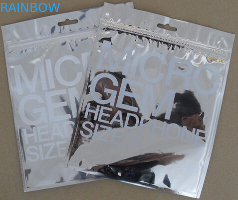 지퍼를 가진 투명한 정면 전시 플라스틱 화장용 포장 부대