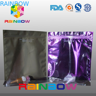 Resealable 지퍼와 창을 가진 전시 작은 화장용 부대를 위로 서 있으십시오