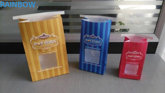 식품 포장 그리고 전시를 위한 브라운 Kraft 종이 봉지 Withtin 동점 그리고 앞 창문