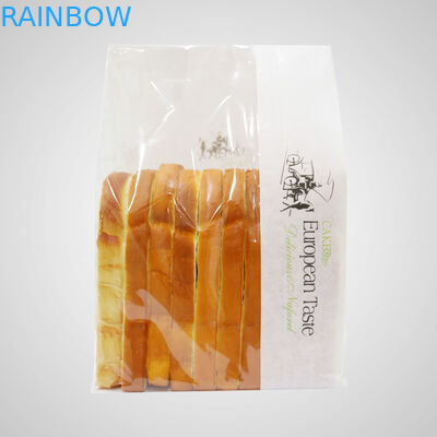 빵을 위한 Kraft 백색 종이 봉지는/Mylar와 명확한 창을 가진 주머니를 위로 서 있습니다