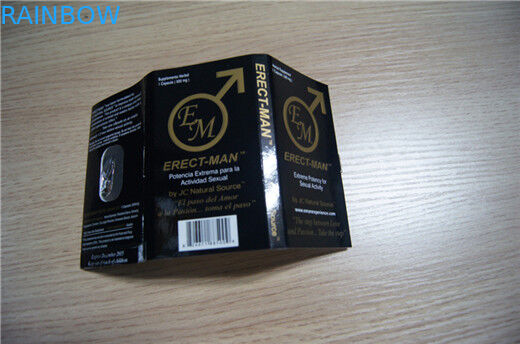 성 증진 환약 포장 전시 상자와 물집 카드 ERECT-MAN 서류상 카드