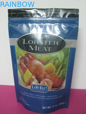 Resealable 플라스틱 포일 주머니 포장은 알루미늄 호일 박판으로 만들어진 지플락 부대를 위로 서 있습니다