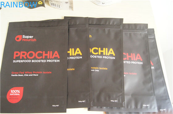 주문을 받아서 만들어진 인쇄는 단백질 분말을 위한 포일 주머니 포장 부대를 위로 서 있습니다