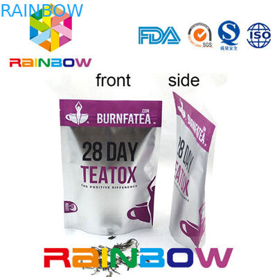 옆 Gusseted Doy 팩 Kraft 종이 차 포장 부대 알루미늄 호일 플라스틱 지플락 주머니