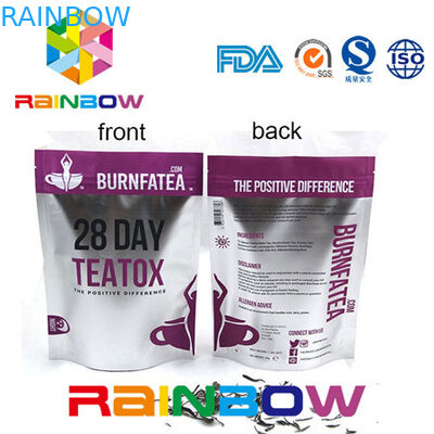 옆 Gusseted Doy 팩 Kraft 종이 차 포장 부대 알루미늄 호일 플라스틱 지플락 주머니