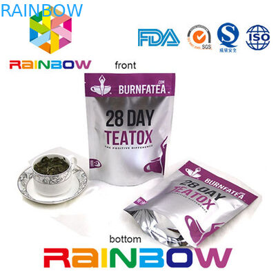 옆 Gusseted Doy 팩 Kraft 종이 차 포장 부대 알루미늄 호일 플라스틱 지플락 주머니