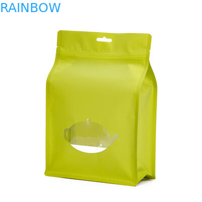 Kraft 종이 차 포장 부대는 ziplock를 가진 알루미늄 플레스틱 포장 부대를 위로 서 있습니다