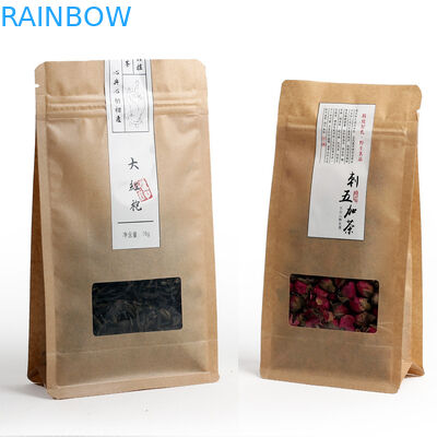 지퍼와 창으로 포장하는 방습 편평한 바닥 박판으로 만들어진 티백