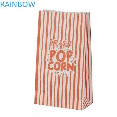 paper Popcorn Bags Customized 사육제 임금 종이 봉지 빨강과 백색 1개 온스 팩