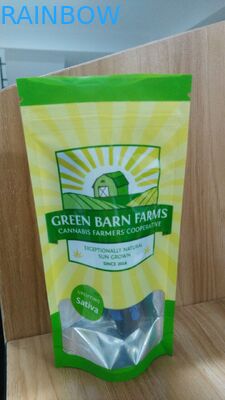 주문을 받아서 만드는 음식 알루미늄 호일 명확한 창을 가진 박판으로 만들어진 지퍼 부대를 위로 서 있으십시오