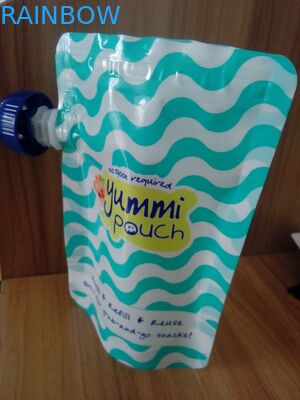 재사용할 수 있는 방수 주둥이 주머니 포장은 주둥이를 가진 지플락 유아식 주머니를 위로 서 있습니다