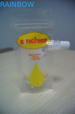 재사용할 수 있는 방수 주둥이 주머니 포장은 주둥이를 가진 지플락 유아식 주머니를 위로 서 있습니다