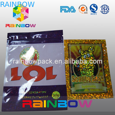 주문을 받아서 만들어진 4g/10g 초본 향 포장/화향 Ziplock는 자루에 넣습니다