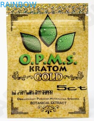 5ct OPMS 금 kratom 지플락 추출물은 포장 부대/3 옆 물개 ziplock 부대를 요약합니다
