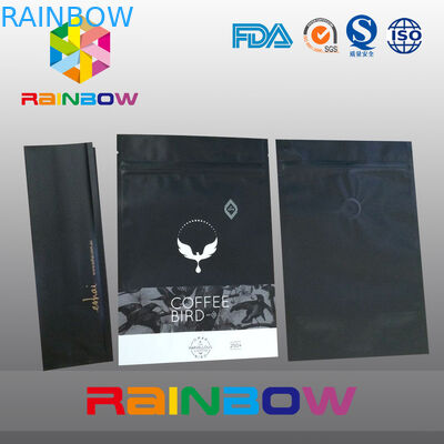 250g 매트 바닥 삼각천 부대는, 커피 포장을 위한 주머니 부대를 위로 서 있습니다