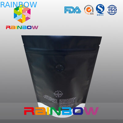 주문 인쇄 250g 매트는 벨브를 가진 지플락 커피 콩 부대를 위로 서 있습니다