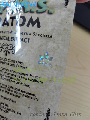 알루미늄 호일은 kratom에서 추출된 강화한 kratom 분말을 위한 주머니를 위로 서 있습니다