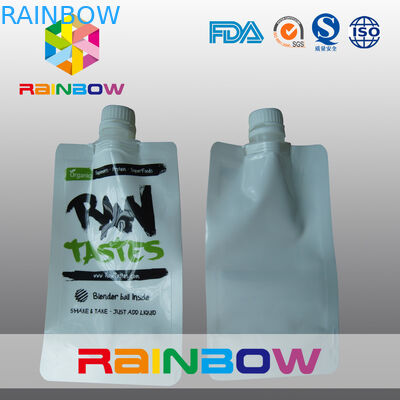 포장하는 350ml 500ml 1L 포일 주머니, 누설 prood 광택 있는 백색 주둥이 주머니