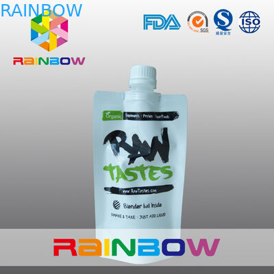 포장하는 350ml 500ml 1L 포일 주머니, 누설 prood 광택 있는 백색 주둥이 주머니