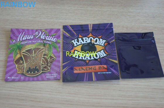 초본 향 부대 3 분말을 위한 1g /2g /3g/4g/5g 향낭 부대를 위한 옆 물개 지퍼 부대/주문 초본 향 부대