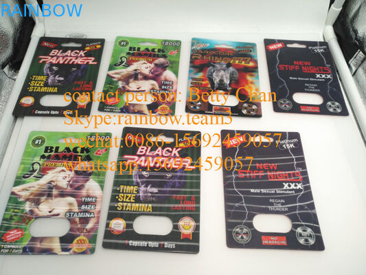 코뿔소 7 백금 5000/코뿔소 69 35000 남성 증진 알약 종이상자/3D 카드 물집 포장