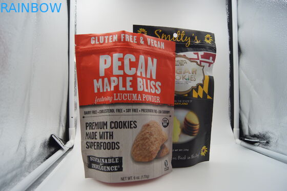 건빵, 관례를 위해 포장하는 Doypack 지퍼 식사 부대는 위로 서 있습니다 주머니를 인쇄했습니다