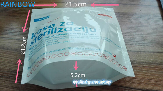 위로 찬성된 마이크로파 증기 살균제 통렬한 반박 부대 FDA를 지퍼로 잠급니다 플라스틱 마이크로파 살균제 주머니를 서 있으십시오