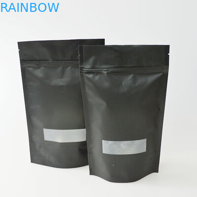 포장하는 Resealable 지플락 플라스틱 주머니는, 광택이 없는 까만 주머니를 위로 서 있습니다