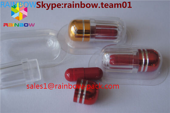 판매 capsul 콘테이너 형사를 위한 플라스틱 약병은 병 6각형 파란 캡슐 콘테이너 및 8각형 모양을 형성했습니다