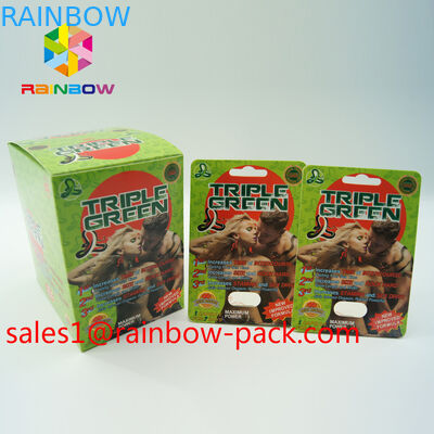 카드 3D를 포장하는 까만 Mamba 전시 상자 성 증진 알약은 성 알약을 초래합니다