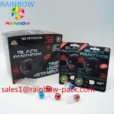 카드 3D를 포장하는 까만 Mamba 전시 상자 성 증진 알약은 성 알약을 초래합니다