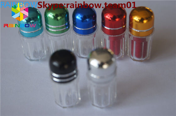 반지 뚜?? 이 있는 성약 병/ 캡슐 모양 용기