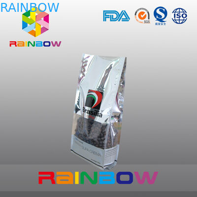 튼튼한 옆 삼각천 편평한 바닥 차 포장 부대 커피 콩 비닐 봉투