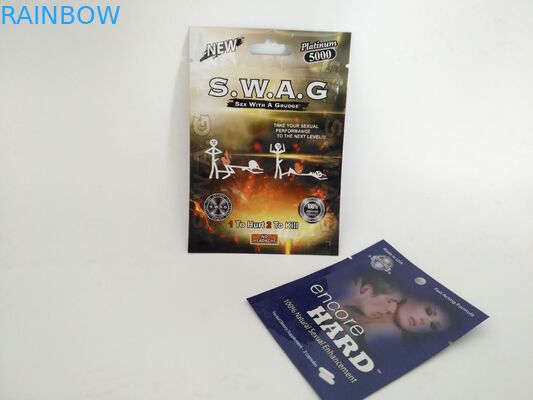 앙코르 단단한 캡슐 분말을 위한 3개의 옆 물개 알약 포장 주머니 부대 눈물 노치