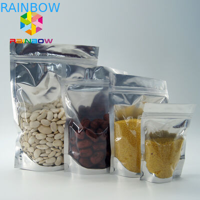 명확한 금속 포일을 포장하는 애완 동물/PE 알루미늄 호일 주머니는 지플락 부대를 위로 서 있습니다