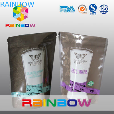 음식 급료 재사용할 수 있는 150g 지퍼는 에너지 분말을 위한 주머니를 위로 서 있습니다