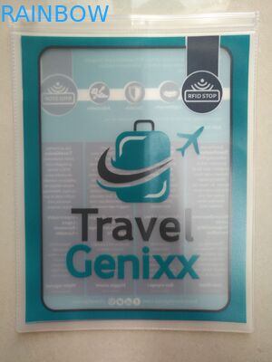 명확한 투명한 Pvc 부대, 옷 Pin Pvc 걸이 부대 3 옆 물개