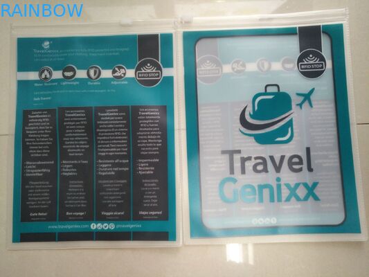 명확한 투명한 Pvc 부대, 옷 Pin Pvc 걸이 부대 3 옆 물개