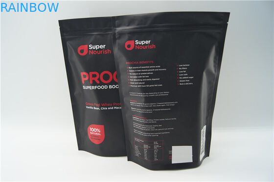 고품질 알루미늄 호일 영양은 지퍼를 가진 위로 포장 부대를 서 있습니다