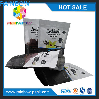 음식 급료 1kg는 ziplock를 가진 유장 단백질 분말 packaing 부대를 위로 서 있습니다
