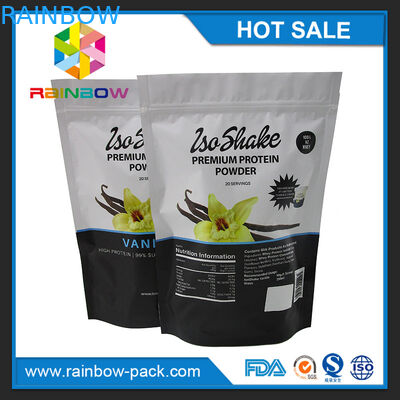 음식 급료 1kg는 ziplock를 가진 유장 단백질 분말 packaing 부대를 위로 서 있습니다