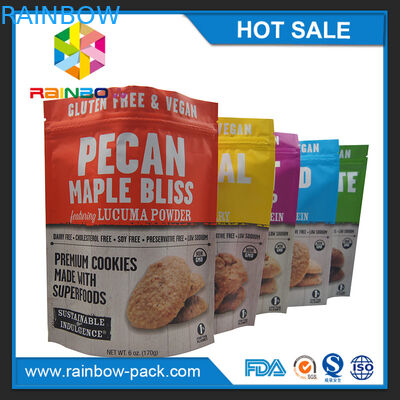 알루미늄 호일 칩 부대 칩 알루미늄 호일 포장은 주머니를 포장하는 지플락 250g 과자를 위로 서 있습니다