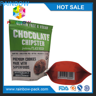 알루미늄 호일 칩 부대 칩 알루미늄 호일 포장은 주머니를 포장하는 지플락 250g 과자를 위로 서 있습니다