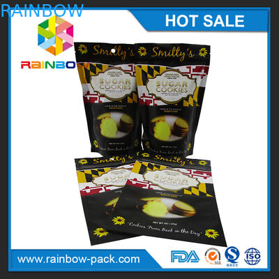 매트에 의하여 인쇄된 알루미늄 호일은 지퍼와 눈물 노치를 가진 위로 주문을 받아서 만들어진 로고 녹색에 의하여 인쇄된 차 포장 부대를 서 있습니다