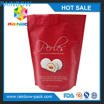 매트에 의하여 인쇄된 알루미늄 호일은 지퍼와 눈물 노치를 가진 위로 주문을 받아서 만들어진 로고 녹색에 의하여 인쇄된 차 포장 부대를 서 있습니다