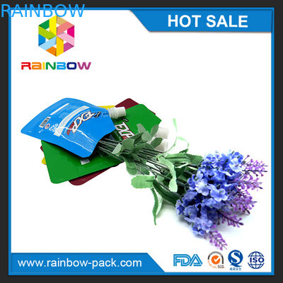 인쇄한 액체를 포장하는 Resealable 플라스틱 주머니는 지퍼를 가진 주둥이 주머니를 위로 서 있습니다