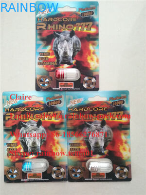 가장 새로운 3D는 남성 증진 알약 플라스틱 겹 카드 코뿔소를 25/미친 코뿔소 50k 물집 포장 인쇄했습니다