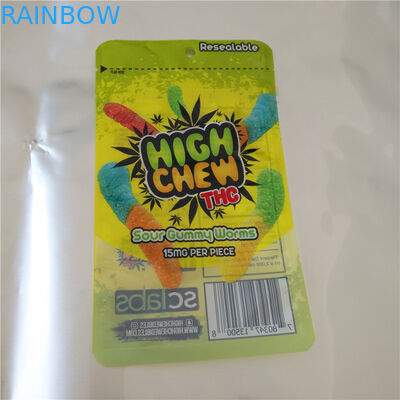 Cbd Thc 연한 캔디는 열 Sealable 비닐 봉투, 고무 같은 Cbd를 위한 알루미늄 호일 향낭을 씨를 뿌립니다