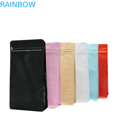 벨브를 가진 resealable 박판으로 만들어진 알루미늄 호일 구획 편평한 바닥 음식 플레스틱 포장 1회분의 커피 봉지 500g 1kg